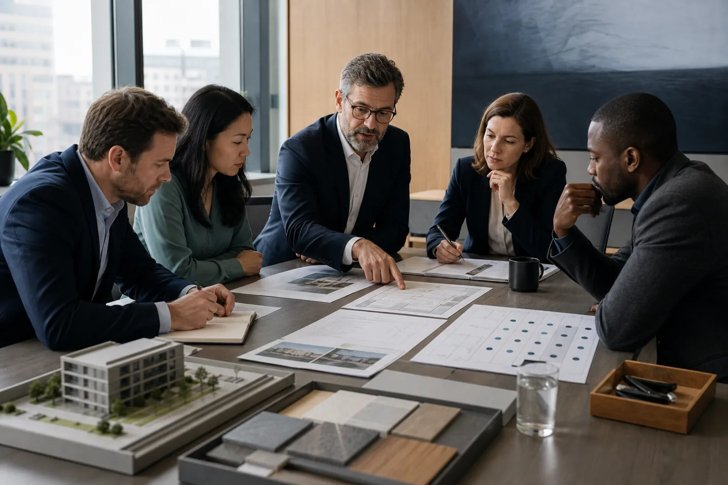 Commercial real estate team evaluating AI capabilities with one controlled deal packet Commercial real estate team evaluating AI capabilities with one controlled deal packet
