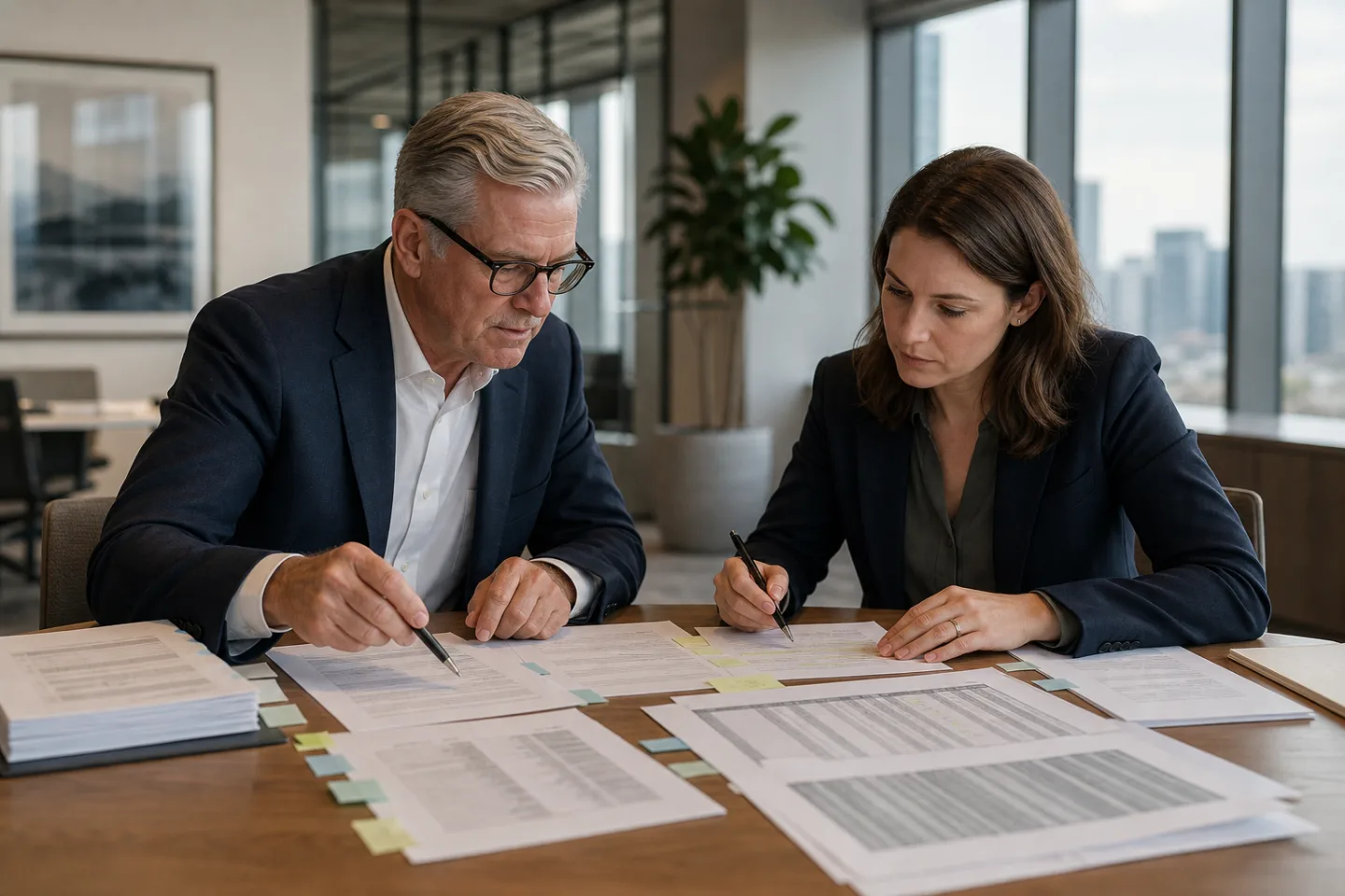 Senior operator and analyst checking ChatGPT output against lease pages and spreadsheet evidence Senior operator and analyst checking ChatGPT output against lease pages and spreadsheet evidence
