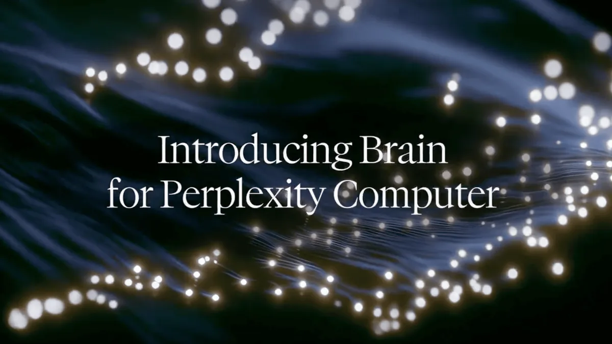 Perplexity's announcement banner reading Introducing Brain for Perplexity Computer