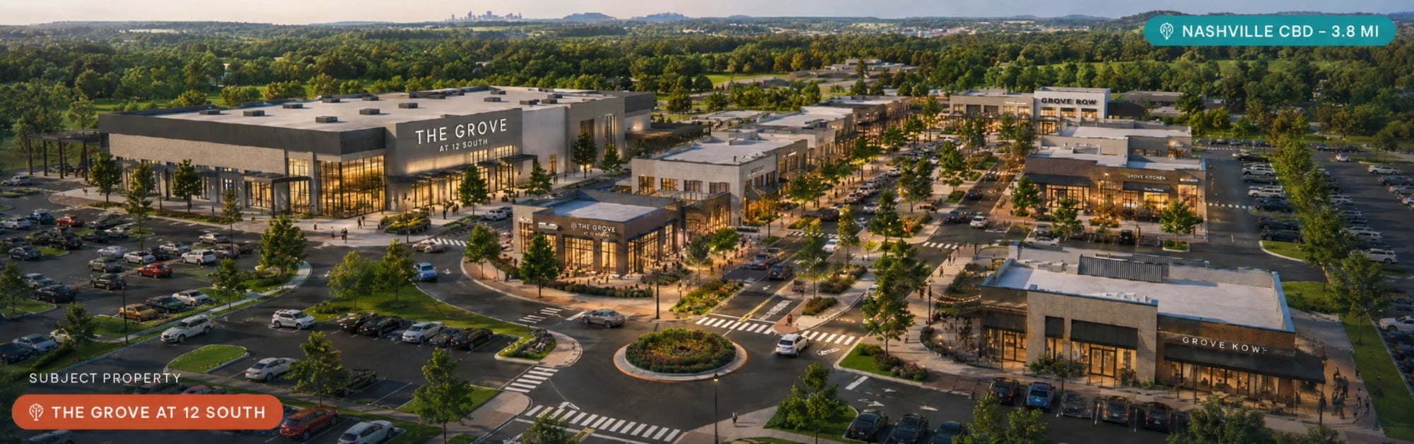 The Grove at 12 South, aerial view